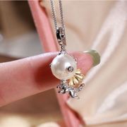【Sterling Silver】setting-Little Dragon pendant without pearl