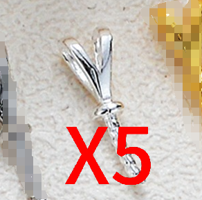 【Sterling Silver】setting- y-shape pendant without pearl