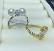 【Sterling Silver】setting-【R2】Simple  silver ring without pearl