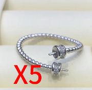 【Sterling Silver】setting-【R2】Simple  silver ring without pearl