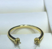 【Sterling Silver】setting-【R3】Simple  silver ring without pearl