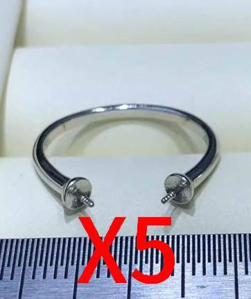 【Sterling Silver】setting-【R3】Simple  silver ring without pearl