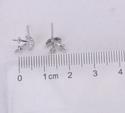 【Sterling Silver】setting- Cherry pendant&Earrings without pearl