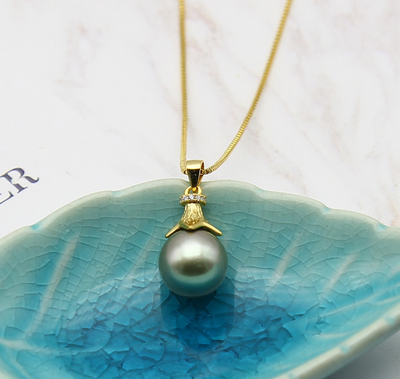 【Sterling Silver】setting-Simple type 1  pendant without pearl