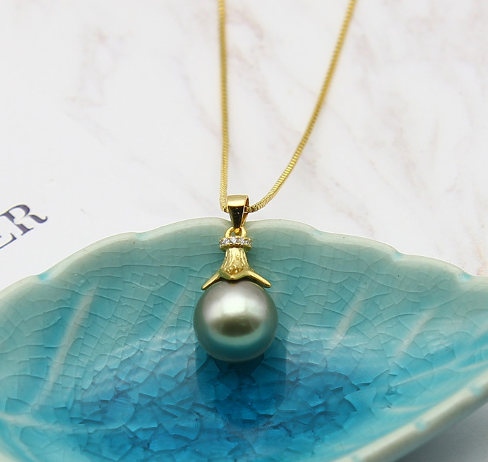 【Sterling Silver】setting-Simple type 1  pendant without pearl