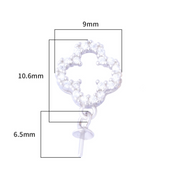 【Sterling Silver】setting- Four-leaf clover pendant without pearl