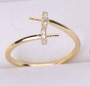 【Sterling Silver】setting-【R4】Simple  silver ring without pearl
