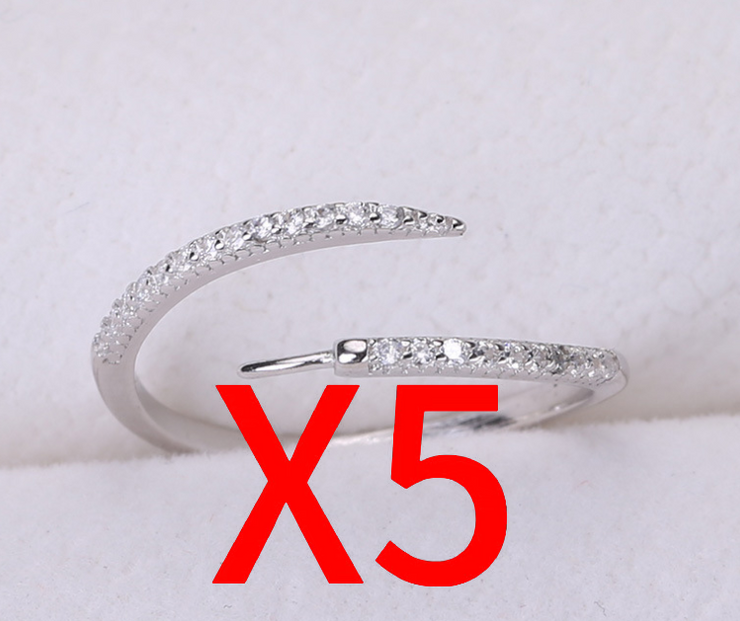 【Sterling Silver】setting-【R5】Simple  silver ring without pearl