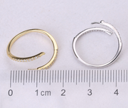 【Sterling Silver】setting-【R5】Simple  silver ring without pearl