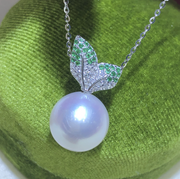 【Sterling Silver】setting- Carrot leaf pendant without pearl
