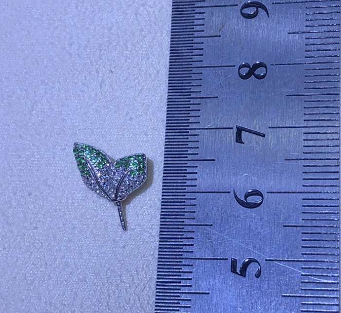 【Sterling Silver】setting- Carrot leaf pendant without pearl