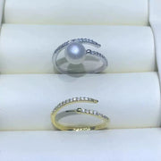 【Sterling Silver】setting-【R5】Simple  silver ring without pearl