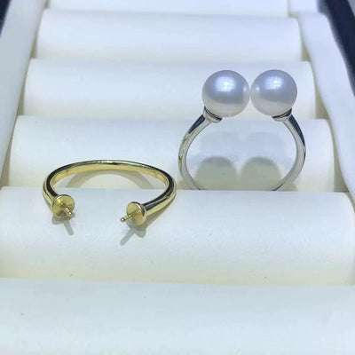 【Sterling Silver】setting-【R3】Simple  silver ring without pearl