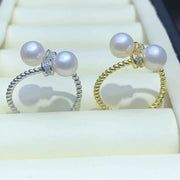 【Sterling Silver】setting-【R2】Simple  silver ring without pearl