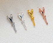 【Sterling Silver】setting- y-shape pendant without pearl