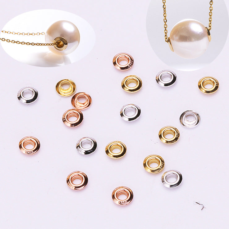【Sterling Silver】setting- lulu cap （a pair）  pendant without pearl