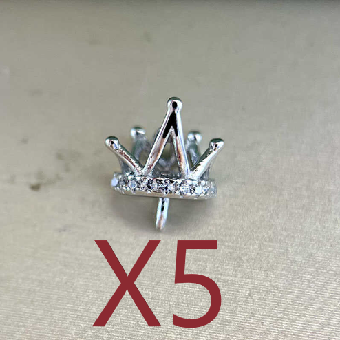 【Sterling Silver】setting-crown pendant without pearl