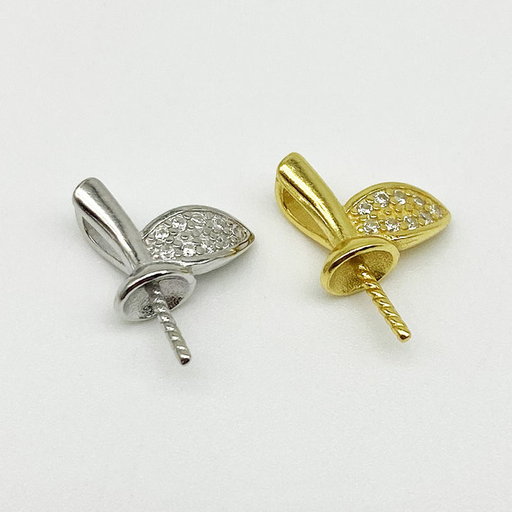 【Sterling Silver】setting- leafage pendant without pearl
