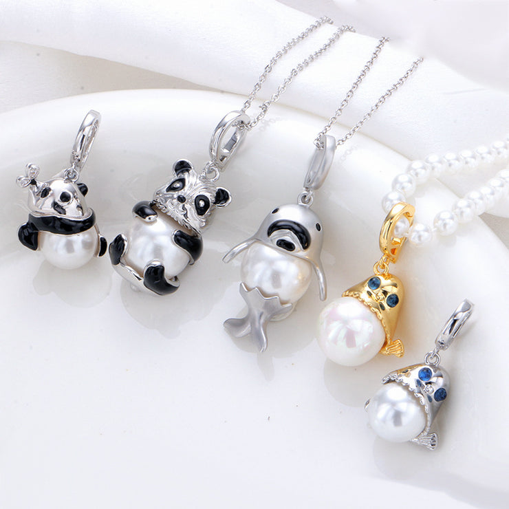 【Copper settings】Cute animal pendant， Without pearl