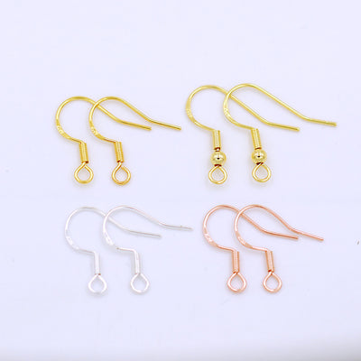 【Sterling Silver】setting-【E1】Simple  Ear hook without pearl