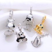 【Copper settings】Cute animal pendant， Without pearl