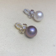 【Sterling Silver】setting- Butterfly crown pendant without pearl