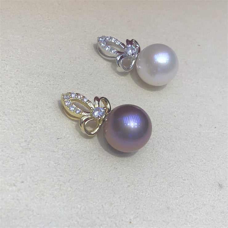 【Sterling Silver】setting- Butterfly crown pendant without pearl