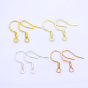 【Sterling Silver】setting-【E1】Simple  Ear hook without pearl
