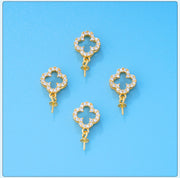 【Sterling Silver】setting- Four-leaf clover pendant without pearl