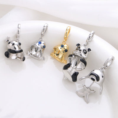 【Copper settings】Cute animal pendant， Without pearl