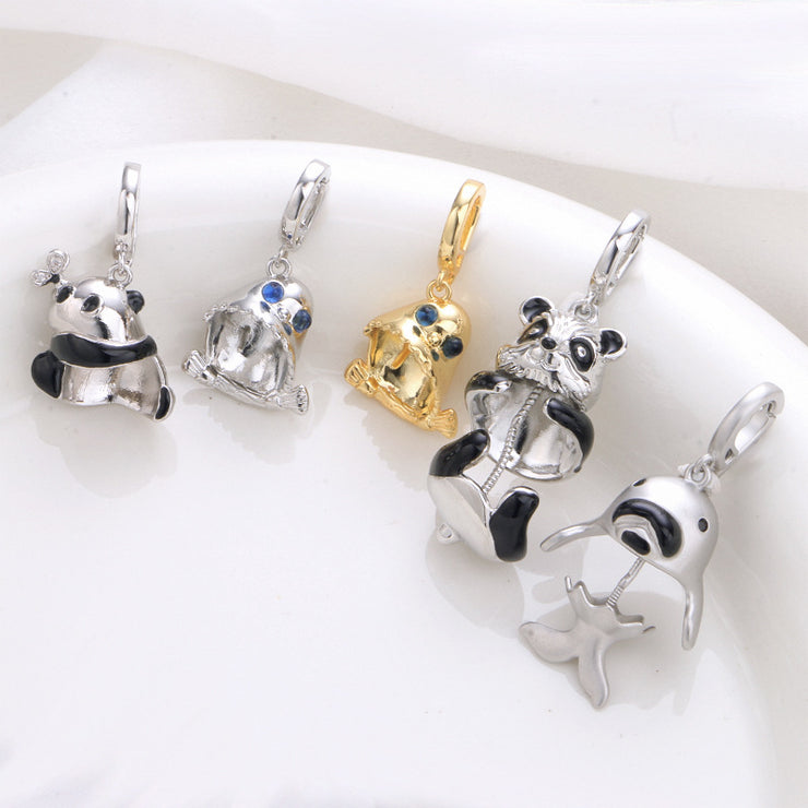 【Copper settings】Cute animal pendant， Without pearl