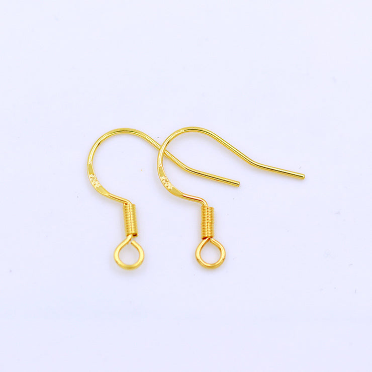 【Sterling Silver】setting-【E1】Simple  Ear hook without pearl