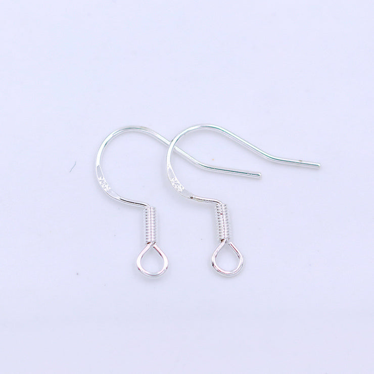 【Sterling Silver】setting-【E1】Simple  Ear hook without pearl