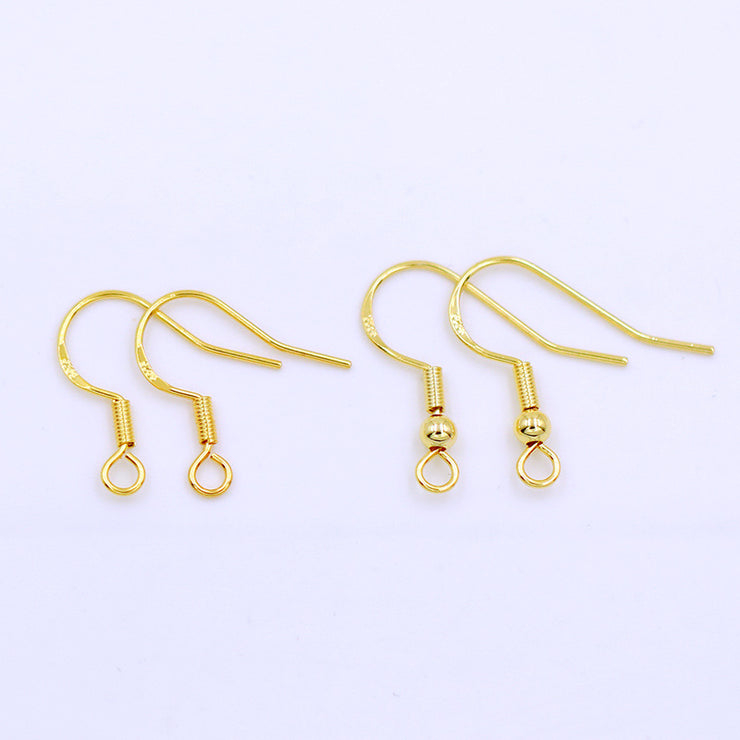 【Sterling Silver】setting-【E1】Simple  Ear hook without pearl