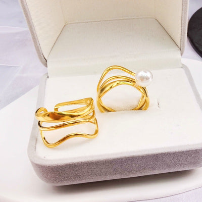 【 Copper settings】Irregular ring without pearl