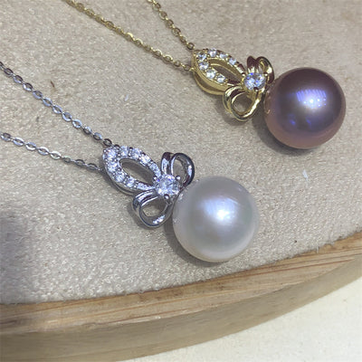 【Sterling Silver】setting- Butterfly crown pendant without pearl