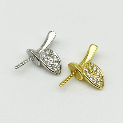 【Sterling Silver】setting- leafage pendant without pearl