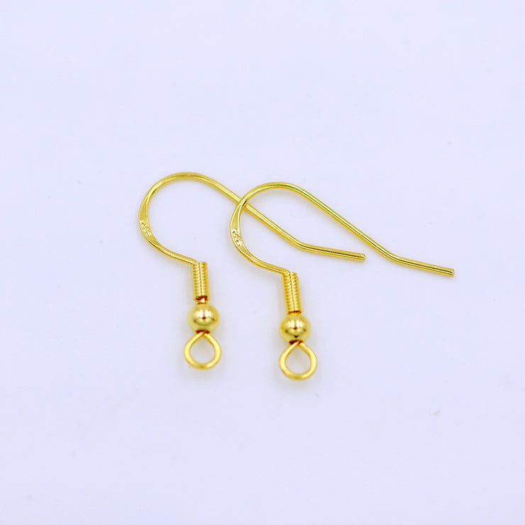 【Sterling Silver】setting-【E1】Simple  Ear hook without pearl