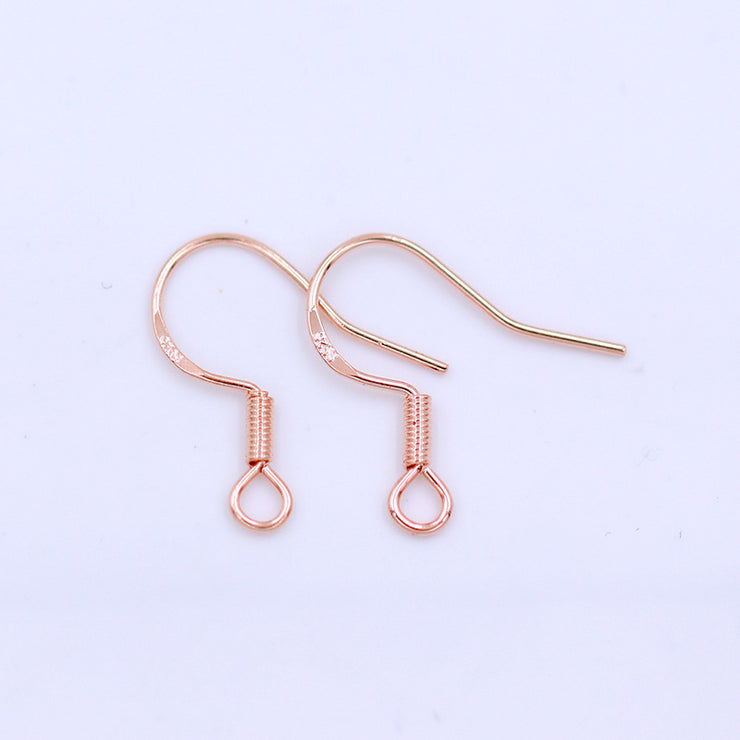 【Sterling Silver】setting-【E1】Simple  Ear hook without pearl