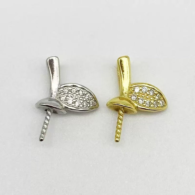 【Sterling Silver】setting- leafage pendant without pearl