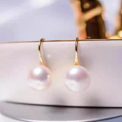 【Copper settings 】- High Heel Earrings, Freshwater  Pearl Earrings Stud