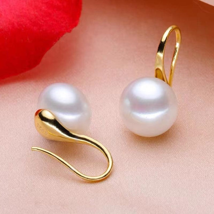 【Copper settings 】- High Heel Earrings, Freshwater  Pearl Earrings Stud