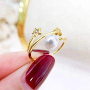 【Sterling Silver】-Star Ring holder without pearl
