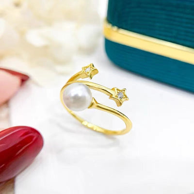 【Sterling Silver】-Star Ring holder without pearl
