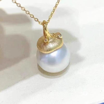 【Sterling Silver】- Pumkin Pendant Holder without pearl