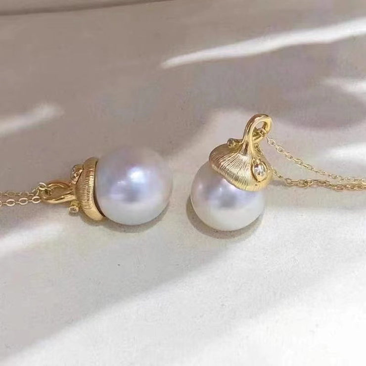 【Sterling Silver】- Pumkin Pendant Holder without pearl
