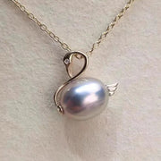 【Sterling Silver】setting-Swan&Goldfish Pendant（without Pearl without chain）