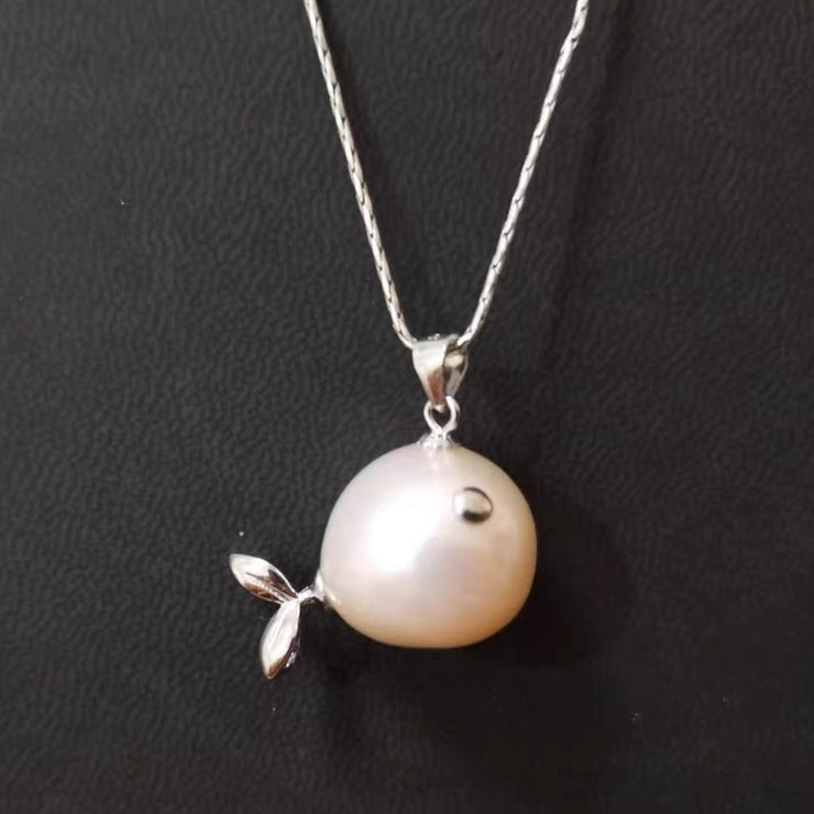 【Sterling Silver】setting-Swan&Goldfish Pendant（without Pearl without chain）