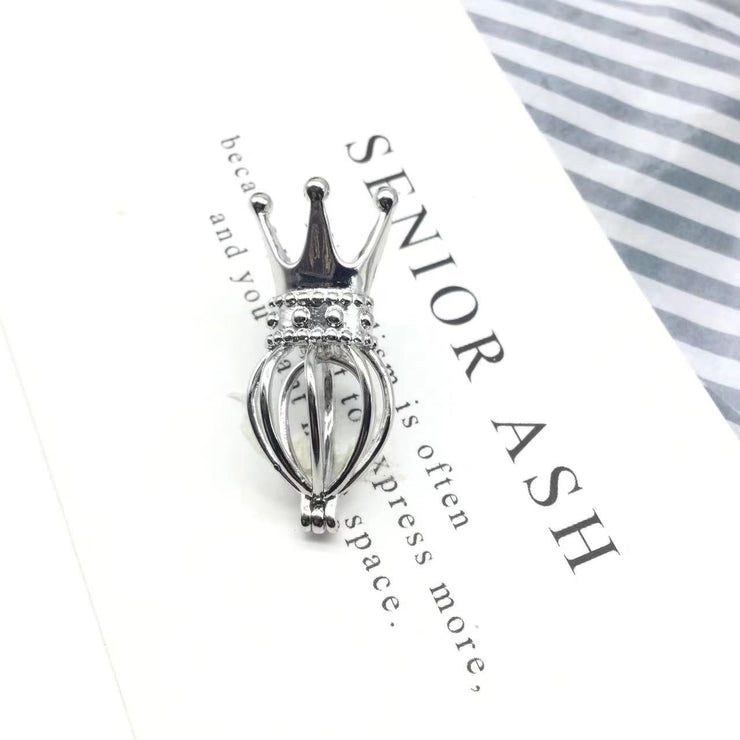 【Cage Collection】Silver-Color Alloy Pearl Cage (without Pearl or Chain)