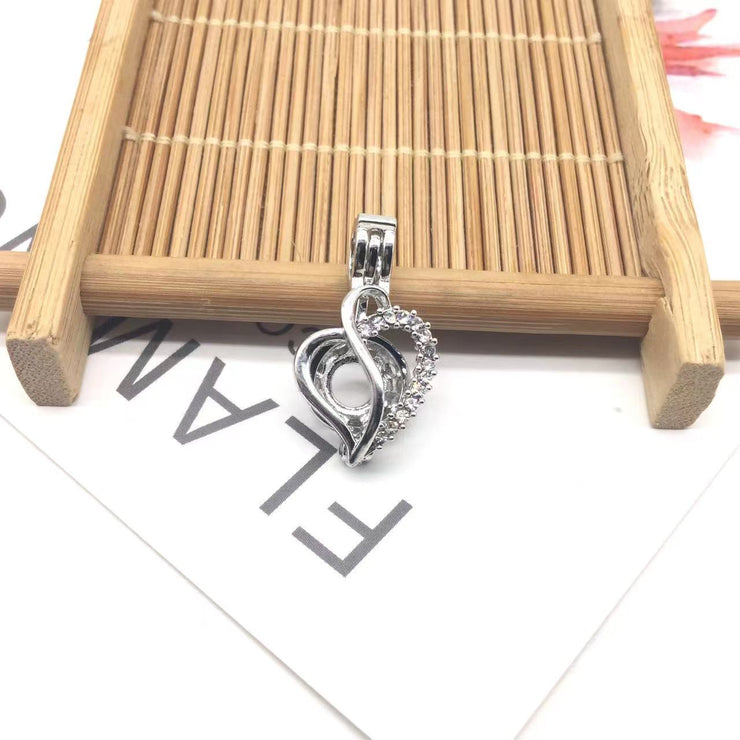 【Cage Collection】Silver-Color Alloy Pearl Cage (without Pearl or Chain)
